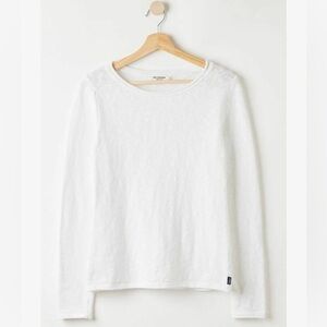 Holebrook White Crewneck Long Sleeve Top